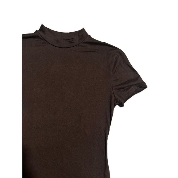 Popular21 Black Knit Bodysuit Top Medium - Picture 4 of 9